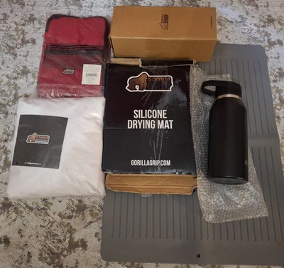 Gorilla Grip Silicone Drying Mat 6x Packing Cubes Tumbler Bottle Home Bundle Lot - Image 1 of 4