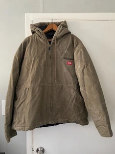 Vintage Dickies Detroit RN20697 Insulated Hooded Duck Canvas Jacket 2XL Brown - Picture 1 of 9