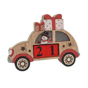Luminous Christmas Wooden Calendar Decor Desktop Reusable Perpetual Calendar - Picture 1 of 11