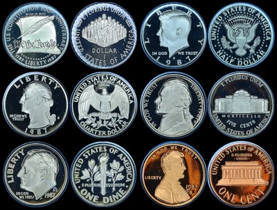 1987-S US Mint Prestige Proof Set with 90% Silver Dollar. - Image 1 of 4
