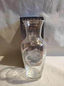 Serenity 9" Hand Etched Crysal Vase 1988 - Picture 1 of 9