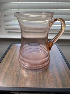 Dunbar Glass Co. NO.1115 Pink Large Flat Water Pitcher - Picture 1 of 6