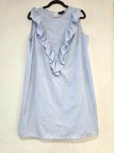 Stillkleid Stillkönigin blau-weiß gestreift Rüschen Größe L - Bild 1 von 8