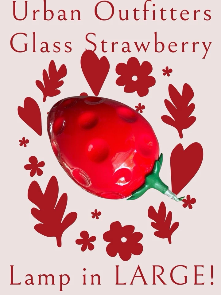 FRUIT STRAWBERRY LARGE LAMP BY URBAN OUTFITTERS NEW UK PLUG E14/4W - Image 1 of 4