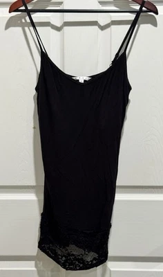 Sujetador CAbi Cami Top Mujer M Sin Mangas Borde de Encaje Negro Poliéster Elegante Estante Foto 1 de 4