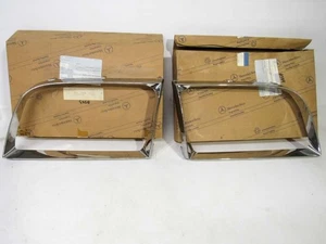 95-99 Mercedes W140 S500 Headlight Trim Surround Bezel Chrome L & R NEW NLA - Foto 1 di 12