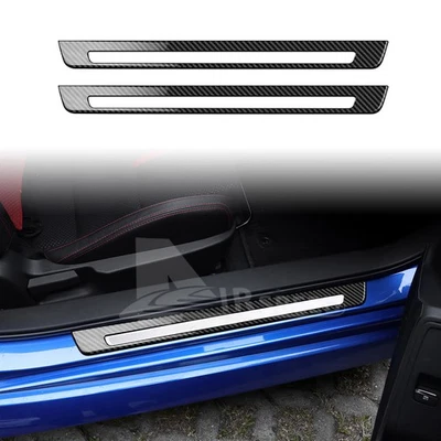 Door Sills Cover REAL HARD Black Carbon Fiber For Subaru BRZ GR86 2021-2023 Foto 1 de 4