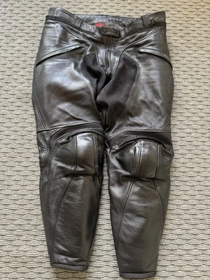 Dainese Italy Leather Motorcycle Touring, Street, Track Pants EU 54-Short Model - Image 1 of 4