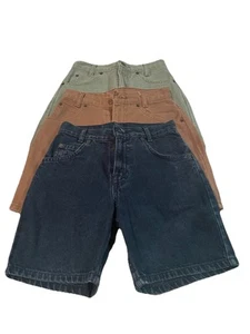 Arizona Lot Of 3 Kids Size 8 Regular Longline Shorts Bundle Dad Shorts Blue Tan - Picture 1 of 3
