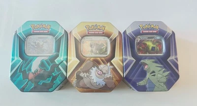 Pokemon TCG  Slaking,Tyranitar & Darkrai - Lot Of 3 New Sealed Collectors Tins - Image 1 of 4