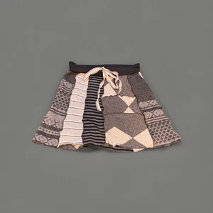 Y2K Handmade Fairy Patchwork Sweater Knit Mini Skirt S/M Cottagecore Grunge Boho - Picture 1 of 3