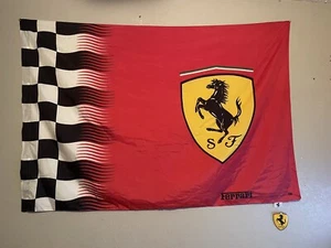 Official Ferrari Vintage Red Checkered Flag - Picture 1 of 2