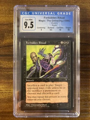 MTG✨FORBIDDEN RITUAL✨Visions CGC 9.5 GEM MINT RARE Reserve List RUSH Art POP 2 ! - Image 1 of 4