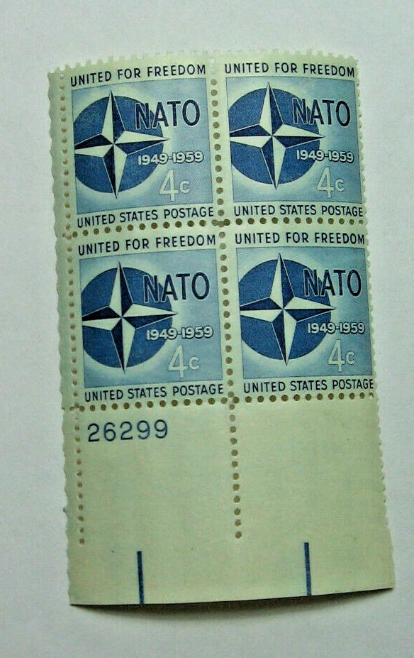 1959 NATO  - United for Freedom 4 Cent U.S. Block of 4 Stamps - Image 1 of 1