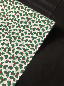 3 Meter Holly Oak Print Designer Christmas Cotton Fabric 45”Wide Craft - Picture 1 of 5
