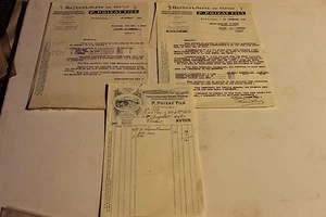 2 Letters & 1 Have P POIZAT FILS Wholesale Herbalism LYON VAISE 1932 - Picture 1 of 2