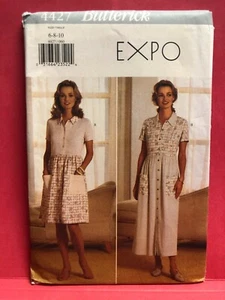 Butterick Muster 4427 Misses & Petite Kleid Gr. 6-10 Taschen bescheidener Kragen Vintage - Bild 1 von 2