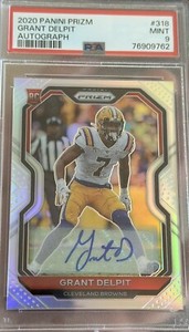 GRANT DELPIT 2020 PANINI PRIZM ROOKIE AUTOGRAPH RC AUTO *CLEVELAND BROWNS*