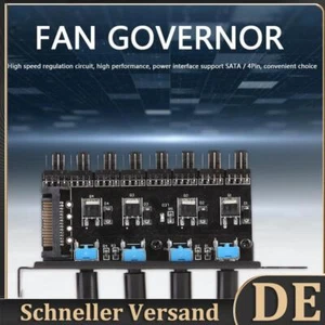 SATA/4Pin-Netzteil, 8 Kanäle, Lüfter-HUB, 4-Knopf-Kühlergeschwindigkeitsregelung - Bild 1 von 14