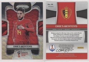 2018 Panini Prizm World Cup Black and Gold Wave Prizm Dries Mertens #14