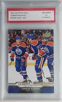 2015-16 Upper Deck Connor McDavid Rookie Card #15 Gem Mint 10 - Image 1 of 4