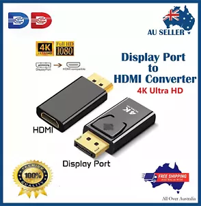 Display Port Male to HDMI Female Adapter Converter Connector 4K Displayport DP - Picture 1 of 5