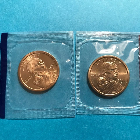 2006 P&D Sacagawea Dollar Coins Unc    FREE SHIP Cover