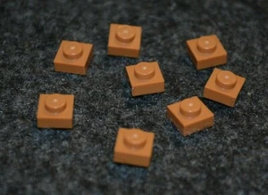 (8) 1x1 Orange - Brown (Nougat) Standard Plate Bricks - NEW Lego Parts ~ - Picture 1 of 1
