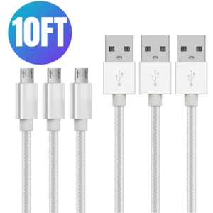 For Android Samsung S7 S6 LG Micro USB Charging Cable Fast Charger Cord 10FT - Picture 1 of 11