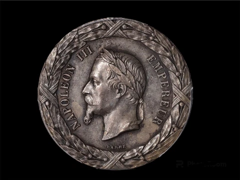 The Commemorative Medal Of The Mexico Expedition  PCGS AU details Pat Johnson Cover