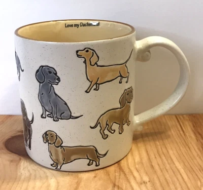 Taza de té de café de cerámica con estampado de perro Spectrum Designz Love My Dacshund regalo 21 OZ Foto 1 de 4