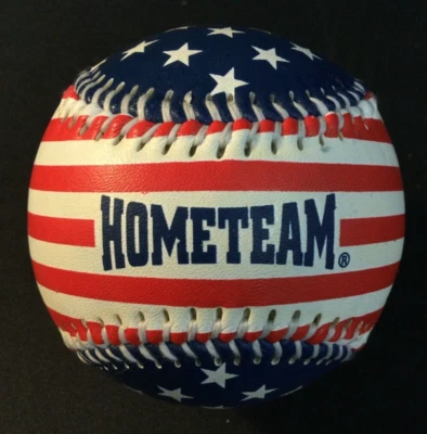 HOMETEAM Red White Blue Stars and Stripes Souvenir Collectible Baseball NEW - Image 1 of 4