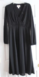 Ladies Womens Size 10 Talbots black dress stretch pullover long sleeve dinner - Picture 1 of 3