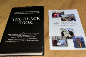 2009 THE BLACK BOOK - Senator ADLAI STEVENSON III Autographed - Imagen 1 de 13