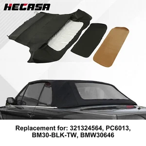 For BMW E30 E36 325i 318i 1986-93 Convertible Soft Top Replacement&Clear window - Picture 1 of 10