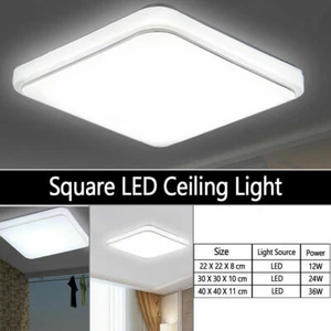 Bright LED Ceiling Lights Square Panel Down Light LivingRoom Kitchen Bathroom UK - Picture 1 of 20