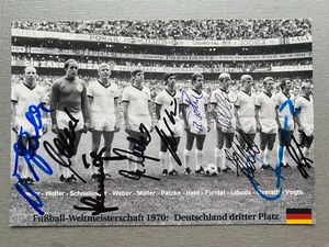WM-DRITTER 1970 DFB (10x signiert) signed Foto 12x18 Autogramm RARITÄT - Bild 1 von 1