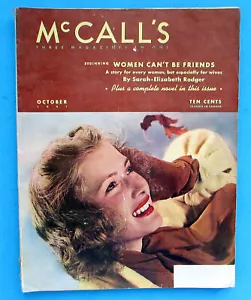 Vintage Issue MCCALL'S MAGAZINE October 1941 Good Condition FREE SHIPPING - Picture 1 of 4
