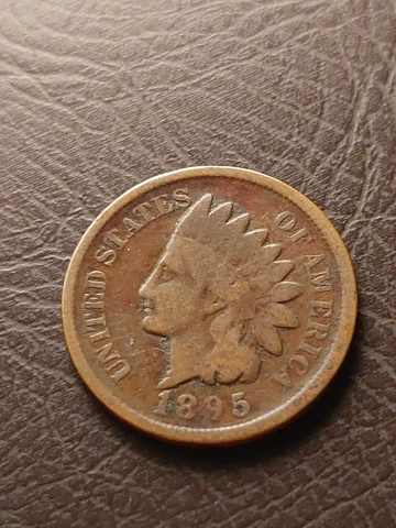 U.S. 1895 Indian Head Cent Copper Coin One Cent Small Cents Cover