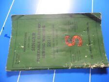 SINGER 221 FEATHERWEIGHT INSTRUCTION MANUAL 1950