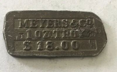 Meyers And Company Monetary $18 Gold Ingot Coin Medal - Image 1 of 3