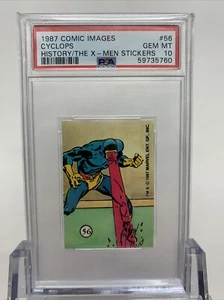 Cyclops 1987 History of the X-men Comic Images Stickers #56 PSA 10 Population 1 - Picture 1 of 2