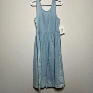 NEW Tucker and Tate Girls Jumpsuit 6 Blue Denim Chambray Wide Leg Summer Tank - Picture 1 of 5