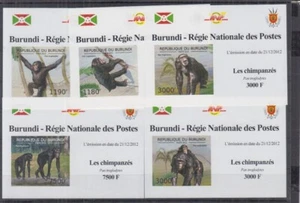 ST1013Id. Burundi - MNH - Chimpanzee - 2012 - Deluxe - imperf - Picture 1 of 1