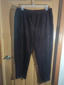 Fashion Bug Women's 22/24W Stretch Corduroy Pants Pull On Dark Chocolate Brown - Picture 1 of 10
