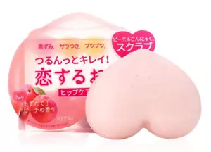 Pelican Soap Hip Butt Care Whitening Cleansing Peach Konjac Wash Japan Scrub 80g - Picture 1 of 7