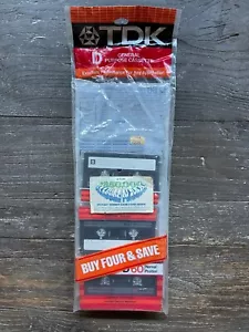 TDK D60 4 pack Opened (3) Vintage Cassette Tape Packs Analog audiophile - Picture 1 of 4