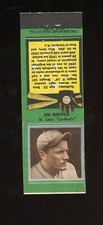 1934 Diamond Match Co. Matchbook Cover Silver Border Baseball Joe Medwick EX