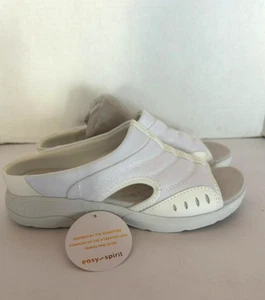 Easy Spirit Traciee 2 Slide Sandals Womens Size 6.5M White Open Toe Slip On NEW - Picture 1 of 10