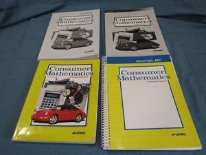 Abeka Consumer Math 2nd Edition Lot - Teacher, Test, Solution Keys, Student Text - Picture 1 of 14